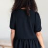Sirena Black Tiered Blouse