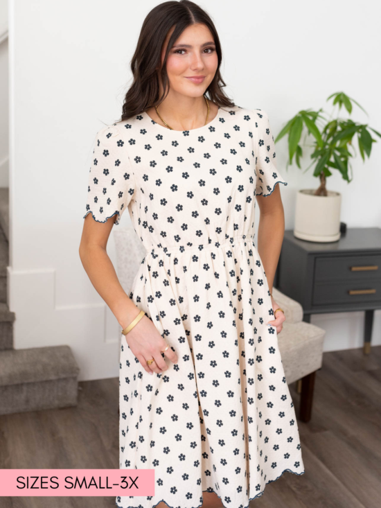 Skye Navy Floral Dress