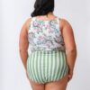 Somerset Floral/ Basil Stripe Reversible Ultra High-Waist Bottom