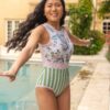 Somerset Floral High-Neck One-Piece