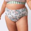 Somerset Floral/ Basil Stripe Reversible Ultra High-Waist Bottom