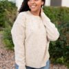 Spencer Speckled Taupe Knit Sweater