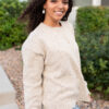Spencer Speckled Taupe Knit Sweater