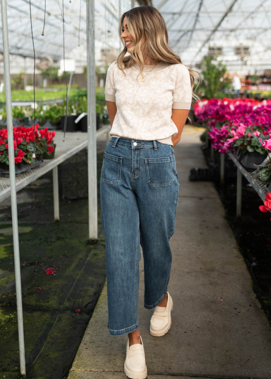 Sue Denim Straight Leg Pants
