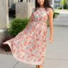 Susan Vintage Sage Floral Dress