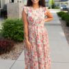Susan Vintage Sage Floral Dress