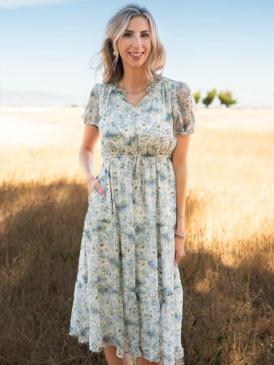 Sydney Vintage White Floral Dress