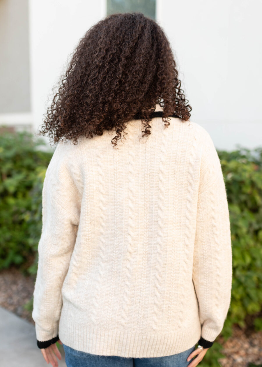 Talea Cream Bow Cardigan