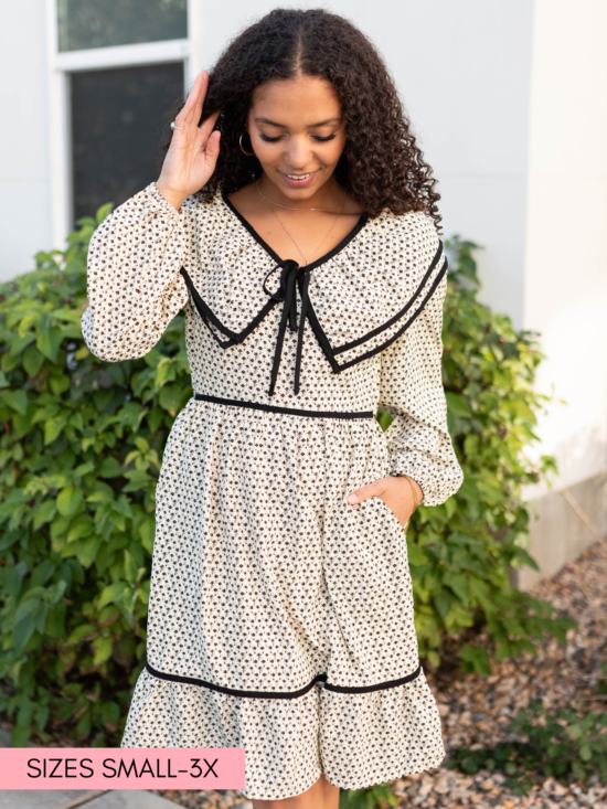 Tatiana Cream Ruffle Dress