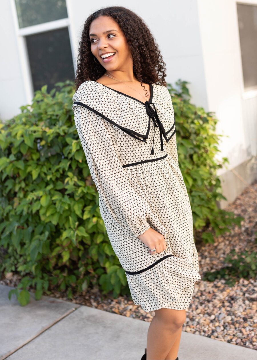 Tatiana Cream Ruffle Dress