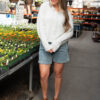 Taytum White Long Sleeve Cardigan
