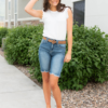 Teresa Denim Bermuda Shorts