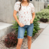 Teresa Denim Bermuda Shorts