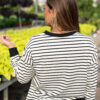 Tessa Black Striped Pullover