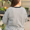 Tessa Black Striped Pullover