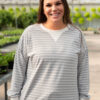 Tessa Grey Striped Pullover
