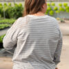 Tessa Grey Striped Pullover