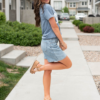 Thalia Denim High Waist Bermuda Shorts