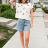 Thalia Denim High Waist Bermuda Shorts