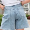 Thalia Denim High Waist Bermuda Shorts