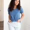 The Classic Blue V-Neck Top