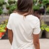 The Classic Cream V-Neck Top