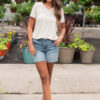 The Classic Cream V-Neck Top