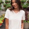 The Classic Cream V-Neck Top