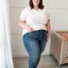 The Classic Cream V-Neck Top