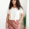 The Classic Cream V-Neck Top