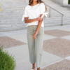 Thea Sage Wide Leg Pants