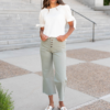 Thea Sage Wide Leg Pants