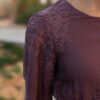 Tiana Dusty Plum Embroidred Chiffon Dress