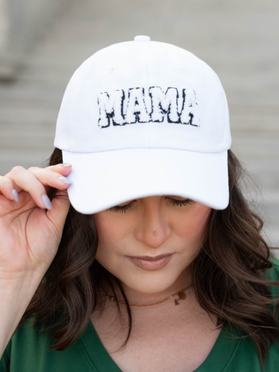 Tori White Sherpa Mama Hat