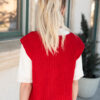 Valentina Red Knit Sweater Vest