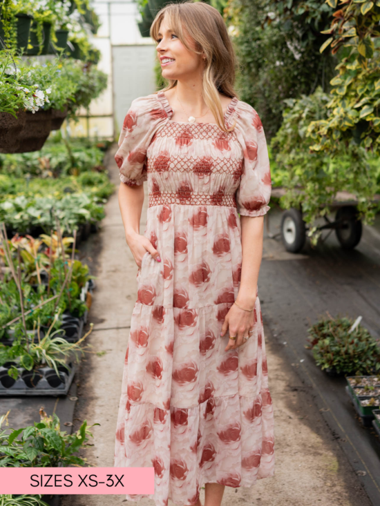 Victoria Rose Floral Tiered Dress