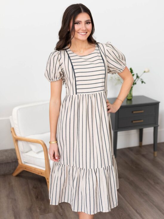 Vinnie Navy Stripe Dress