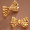 Violet 18K Bow Stud Earrings