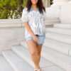 Vivianne Black Pattern Top