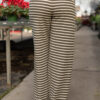 Vivienne Olive Striped Lounge Pants