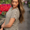 Vivienne Olive Striped Lounge Top