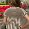 Vivienne Olive Striped Lounge Top