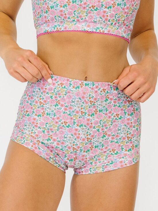 Whimsy Floral Retro Boy Short