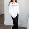 White Mini Bow Sweatshirt