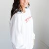 White Mini Bow Sweatshirt