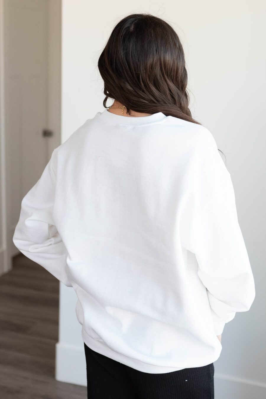 White Mini Bow Sweatshirt