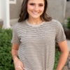 Willow Black Stripe Top