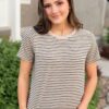 Willow Black Stripe Top