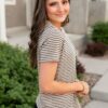 Willow Black Stripe Top