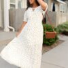 Wren White Polka Dot Dress